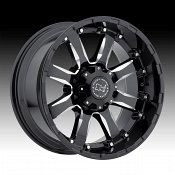 Black Rhino Sierra Gloss Black Milled Custom Truck Wheels